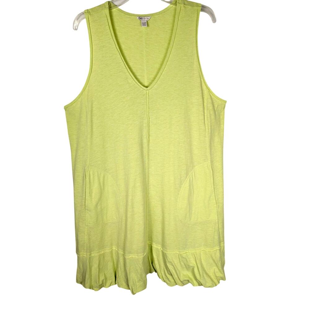 Cato Plus Size Lime Green Bubble Hem Knit Dress - Sz 18/20W Bust45" Len 38.5"EUC